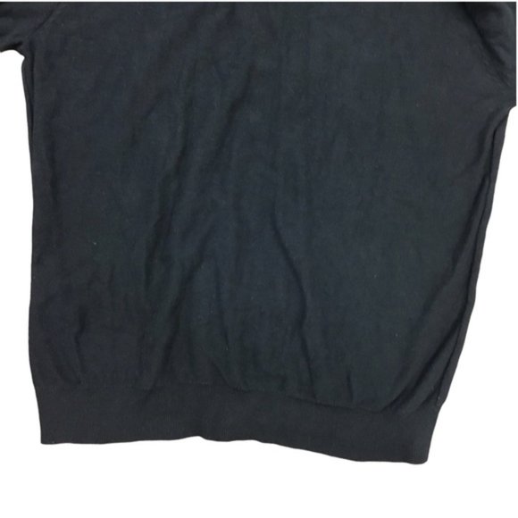 A l X Armani Exchange Quarter Zip Up Sweater Mock Neck Navy Large Men's - Picture 10 of 12